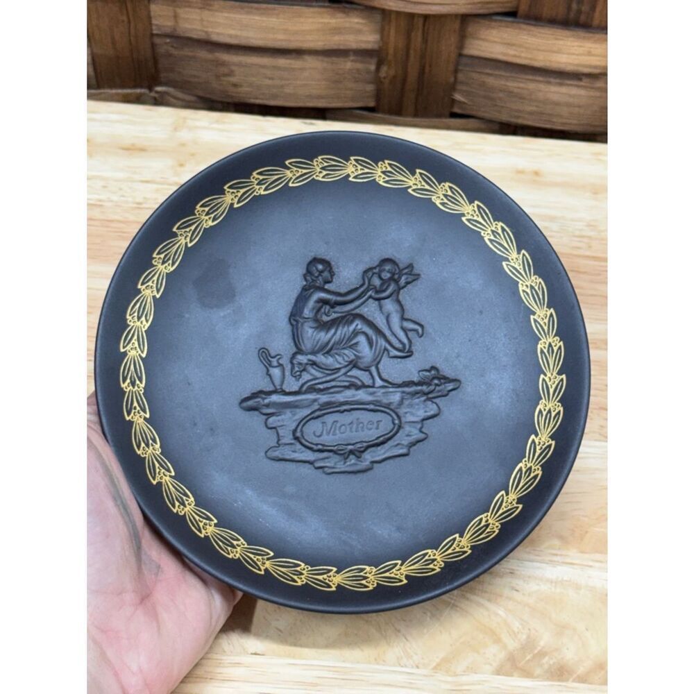 Wedgwood Black and Gold Decorative 'Mother' Accent Plate